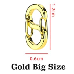 Super Mini 304 Stainless Steel Key Chain Multipurpose Jewelry Bucke Key Ring Double Head Quick Hanging 8-Shaped Keychains Q44