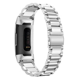 Stainless Steel Watchband Strap for Fitbit Charge 5 / Fitbit Charge 4 / Charge 3 SE Bands Metal Replacement Watch Bracelet Black