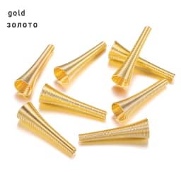 12pcs/lot 30x10mm Metal Spring Beads Caps End Cap Spacer Beads Cconnector Stoppers For DIY Fitting Jewelry Making Accessories