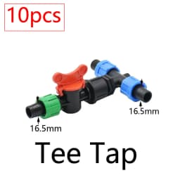 16mm 5/8'' Irrigation Drip Tape Tap Valve Elbow Tee End Plug Thread Lock Connector Garden Watering Pipe Hose Joints