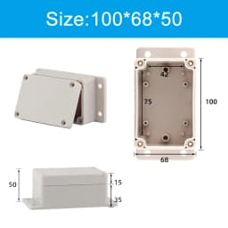 Wall Mounted Outdoor Gray Plastic Enclosures Custom IP65 ABS Waterproof Electrical Junction Box Eith Ear Electrical Project Box