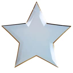 8pcs Colorful Gold Foil Star Disposable Tableware Kids Birthday Favors Decoration Paper Plates Wedding Birthday Party Supplies