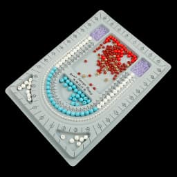1Pc Gray Flocked Bead Board Professional Jewelry Organizer Tray Design Craft Shovel for Jewelry Making Measuring Tool Supplies