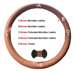 Hand Sewing Car Steering Wheel Cover Wrap Beige Leather Suede For Renault Megane 2 2002-2009 Scenic 2 (Grand Scenic) Kangoo 2
