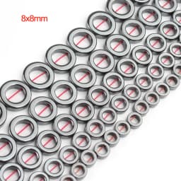 Natural Stone Hematite Beads Flat Round Disc Oval Heart Square Circle Loose Spacer Beads For Necklace Bracelet Making