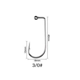 50pcs High Carbon Steel Fishhook Black 90 Degree Aberdeen Offset Jig Fly Tying Strong Wire Fishing Hooks Sea Ocean Accessories