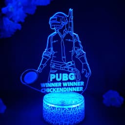 Game PUBG Action Figure 3D Illusion Light Cool Gift Birthday Valentine Gift for Gamer Boyfriend PC Desk Lamp Gaming Room Setup