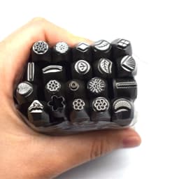 Flower Stamps Metal Design Stamp Steel Hand Punch for Jewelry Crafts