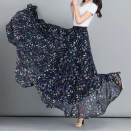 Female Summer Elegant Plus Size 4XL 5XL 6XL Fashion Polka Dot Black Chiffon Long Maxi Ladies Skirts for Womens