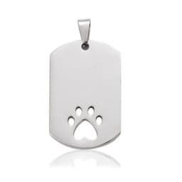 10pcs Wholesale Stainless Steel Pet ID Blank Rectangle Dog Tags Pendant Necklace Jewelry Findings Hypollergenic 28x45mm