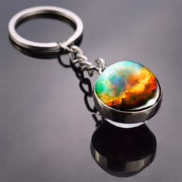 Helix Nebula Planet Keychain The Andromeda Galaxy Art Picture Glass Ball Pendent Keychain Star Keyring Astronomy Gift