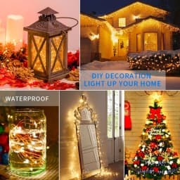 New 2M 3M 5M 10M Copper Wire LED String Lights Holiday Lighting Fairy Garland For Christmas Tree Wedding Party Decoration