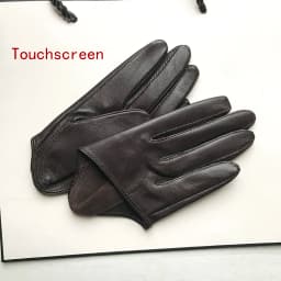 Sunscreen Gloves Women's Single Genuine Leather Half-palm Gloves Real Sheepskin Stage Show Driving gloves No Lining