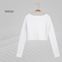 Girls Ballet Dance Sweater Elastic Flat Shoulder Sweater Teen Children Autumn Winter Dance Pullovers Long Sleeve Knitwear