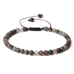 Adjustable 4MM Stone Beads Bracelet For Women Natural Agates Bangles Onyx Lapis Lazuli Woven Bracelet For New Year Gift Jewelry