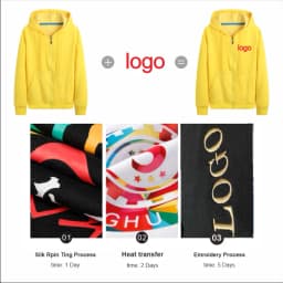 YOTEE 2020 Autumn and Winter Thick Trend LOGO Custom Sports Zipper Hoodie