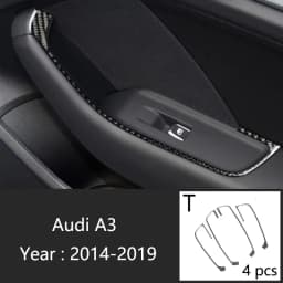 Carbon Fiber For Audi A3 8V S3 Car Interior Gearshift Air Conditioning CD Panel Door Armrest Cover Trim Stickers Accessories