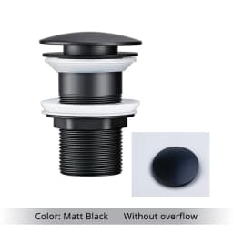 Brushed Gold Basin Sink Drain Corrosion Resistant Easy To Clean Pop Up Drainer Button Round Hole Bathroom Hotel