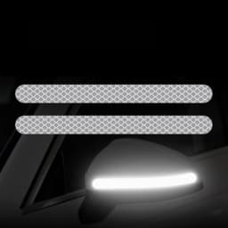 2Pcs/Set Car Reflector Stickers Multi-Colored Automobiles Rearview Mirror Reflective Strip for Auto Exterior Protect Accessories