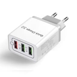 EU US Plug 4 USB 45W USB Charger Fast Charge QC 3.0 Wall Charging For iPhone 12 11 Samsung Xiaomi Mobile 4 Ports Adapter Travel