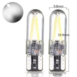 2Pcs T10 194 168 High Power Portable W5W COB LED Long Lifespan Low Consumption Silica Bright Glass License Light Bulbs#269407