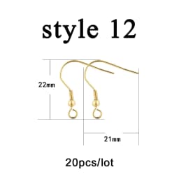 20-50pcs Gold Stainless Steel Hypoallergenic Earring Hooks Fish Earwire Earrings Clasps Earring Wires For Jewelry Maki