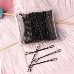 50pcs Hair Waved U-shaped Bobby Pin Barrette Salon Grip Clip Hairpins Black Metal Hair Accessories For Bun Gifts