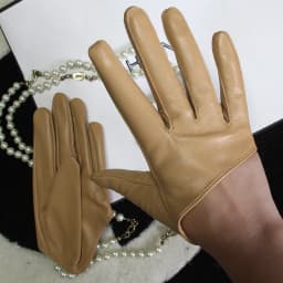 Sunscreen Gloves Women's Single Genuine Leather Half-palm Gloves Real Sheepskin Stage Show Driving gloves No Lining