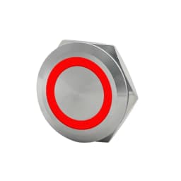 12/16/19/22/25/28/30mm Short Stroke Mini Waterproof Metal Push Button Switch Power Led Light Momentary 5V 12V 24V 220V Red Blue