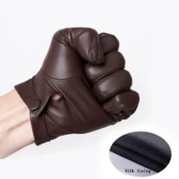 Men's Thin Lambskin Leather Gloves Wrist Button Tight-Fitting Unlined Luxury Italy Gloves Winter Warm Driving Touch Screen