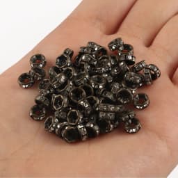 50pcs Brass Crystal Rhinestone Spacer Beads 4/6/8mm Gold Silver AB Color Rondelle Jewelry Makings Findings Bracelet Accessories