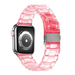 Strap for Apple Watch 6 band 44mm 40mm iWatch band 42mm 38mm Transparent Resin Belt Bracelet Apple watch series 3 4 5 se 6 band