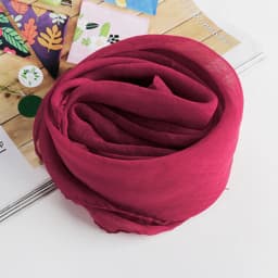 Korean Solid Color Chiffon Square Silk Scarf 70x70CM Summer Sunscreen Thin Transparent Gauze Neck Protection Woman's Shawl P71