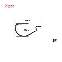20pcs/lot Wide gap Texas fishing hooks offset fishhook5/0#-6# soft biat lure fishing anzuelos de pesca mar fishing hook set