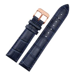 12 14 16 18 19 20 21 22 23mm Blue color Genuine Leather Watchband Strap Men and Women Watchband For Citizen Rossini Watch band
