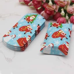 12/50pcs Beautiful Flower Pattern Pillow Shape Paper & Kraft Wedding Candy & Birthday Gift Storage Box Size 20X55X80mm