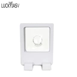 Black White Plastic Suspended Floating Display Case Earring Coin Gems Ring Jewelry Storage Pet Membrane Stand Holder Box 7*7*2cm