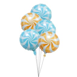 7pcs 18inch Lollipop Candy Foil Balloons Colorful Windmill Helium Balloon Wedding Birthday Party Decoration Kids Toy Baby Shower