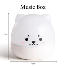 Starry Sky LED Projector Lamp Cute Bear Music Box Night Light Rotatable Bedside Lamp Kids Gifts USB Rechargeable For Bedroom