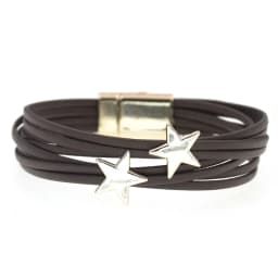 WELLMORE Leather Bracelets for Women Simple Star Multilayer Wide Wrap Bracelet 6 Size 18 Colors Female Jewelry Wholesales