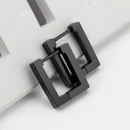 Fashion Personality Geometric Triangle Square Star Heart U Shape Hoop Earrings Men Women Stainless Steel Punk Piercing Jewelry