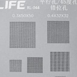 Relife Multi-Purpose BGA Stencil 0.3/0.35/0.4/0.5/Parallel/45 Degree Hole Universal Solder BGA Reballing Stencil Solder Net