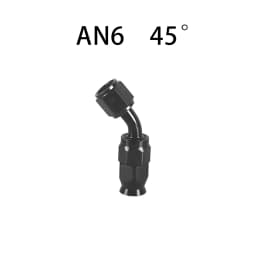 AN4/6/8/10/12 Straight 0°/45°/90°/180° Degree Reusable Hose End Fitting Adapter For Swivel PTFE Oil Fuel Line Hose End Fitting
