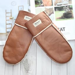 New sheepskin men's fur gloves with thicker wool lining and winter fashion windproof and cold-proof warm gloves