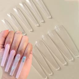 3XL Full Cover False Long Stiletto Nail Tips Sculpted Clear Press On Artificial Fake Nails Manicure Salon Supply 120pcs