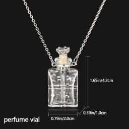 New Glaze Vial Necklace Openable Water Drop Heart Shape Perfume Bottle Pendant Steel Chain Necklace Oil Diffuser Vial Jewelry