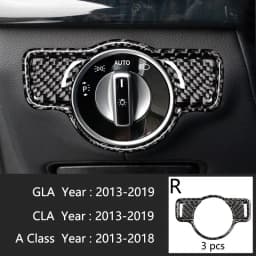 Carbon Fiber For Mercedes A GLA CLA Class W176 X156 C117 Car Interior Gearshift AC CD Panel Door Armrest Cover Trim Accessories