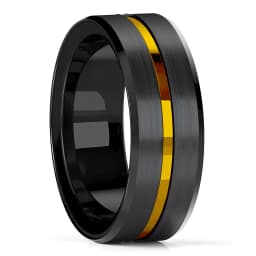 Fashion Men's Smooth Black Stainless Steel Rings Width Signet Square Infinity Finge Ring Hiphop Male Wedding Party Jewelry Gift