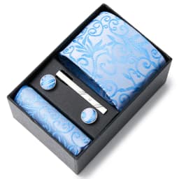 Top Quality 7.5 cm Business Ties Hanky Cufflink Set Tie Clips Green Necktie Corbatas For Men Wedding In Gift Box Slim Gravatas