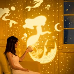 Starry Sky LED Projector Lamp Cute Bear Music Box Night Light Rotatable Bedside Lamp Kids Gifts USB Rechargeable For Bedroom